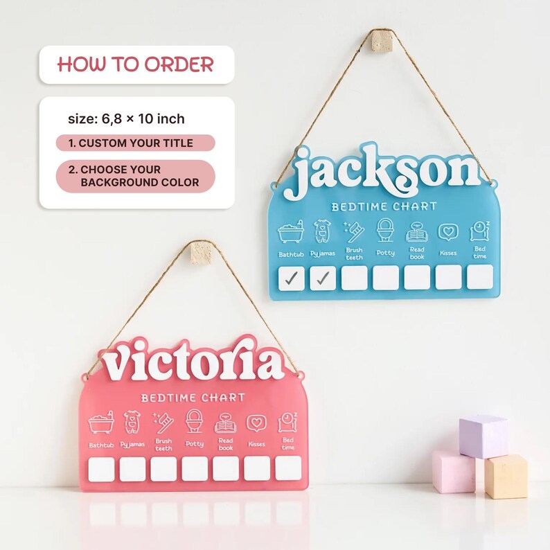 Personalized Acrylic Daily Routine Chart, Custom To-do List, Kid Daily ...