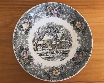 Currier and Ives bowl by Adams of England