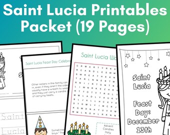 Saint Lucia Printables and Activities Packet - Instant Download