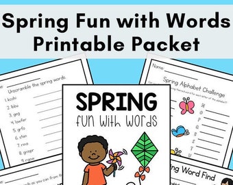 Spring Fun with Words Language Arts Activity Pages (1st - 3rd Grade)