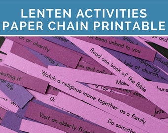 Lent Paper Chain Printable Project for Kids and Families