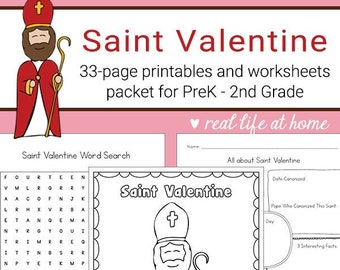 Saint Valentine Activities Printable Packet for Kids