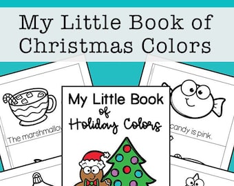 Minilibro Mi pequeño libro de colores navideños (preescolar - 1er grado) - Descarga instantánea