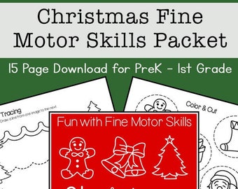 Christmas Fine Motor Skills Packet for Preschool - 1st Grade