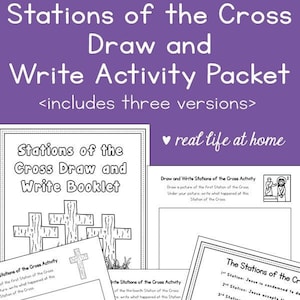 Draw and Write Stations of the Cross Activity Packet (Instant Download)
