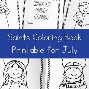 Catholic Saints Coloring Book for July