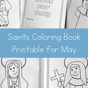 Catholic Saints Coloring Book for May