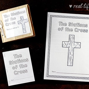 Stations of the Cross for Kids: 5 Booklet Variations Coloring, Reflections, and Prayers image 10