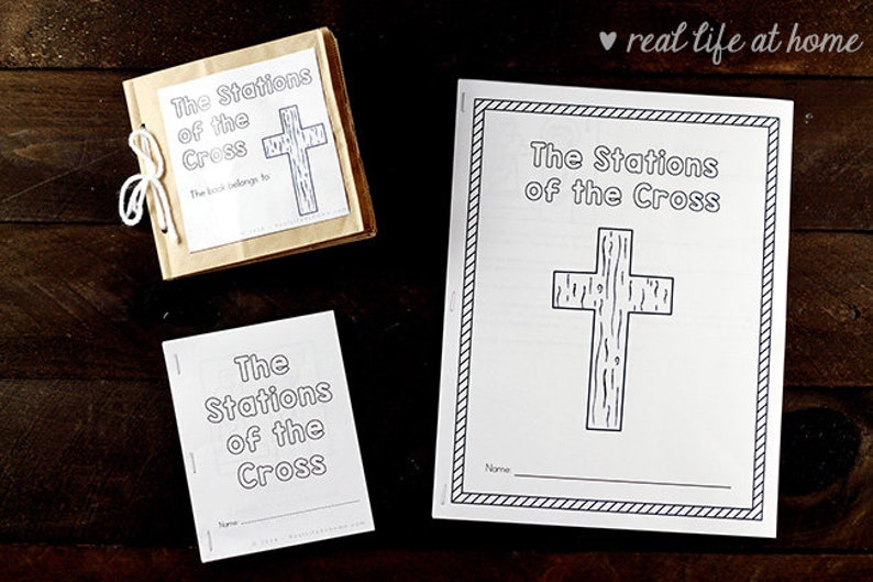 Stations of the Cross for Kids: 5 Booklet Variations Coloring, Reflections, and Prayers image 10