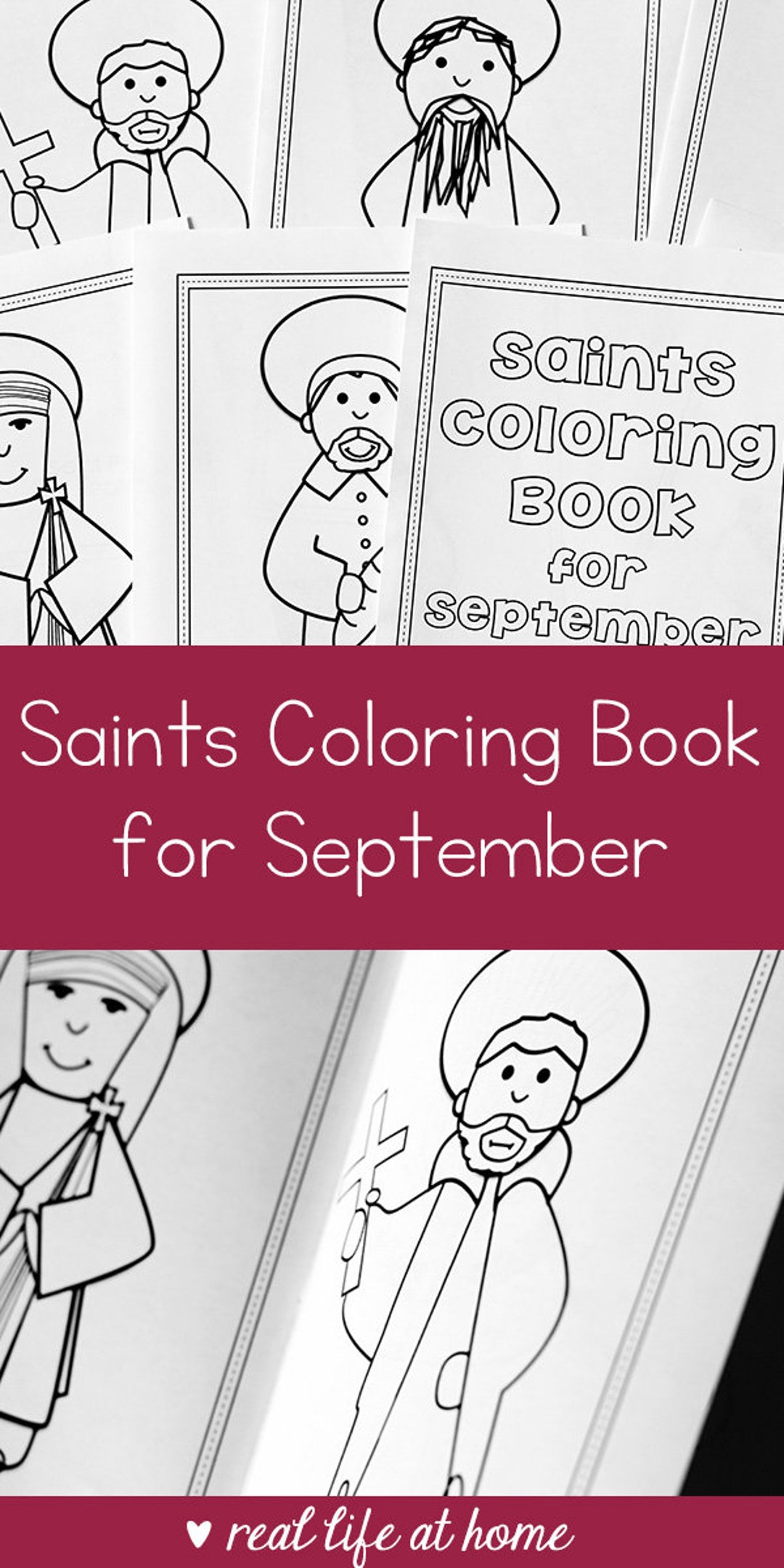 Catholic Saints Coloring Book for September - Etsy