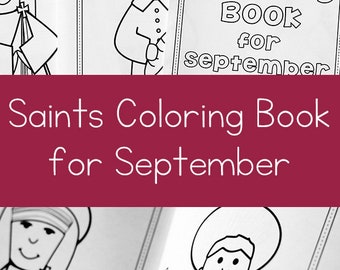Libro para colorear de los santos católicos de septiembre