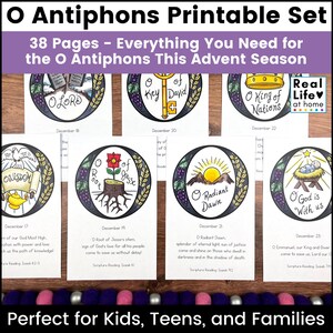 O Antiphons Advent Display Cards and Ornaments Packet for Kids and Families | Low to No-Prep Catholic Advent Activity