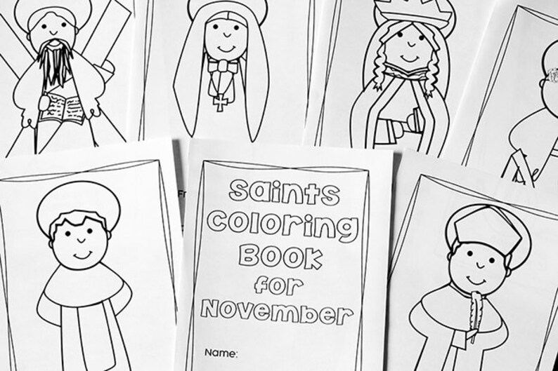 Catholic Saints Coloring Book for November image 3