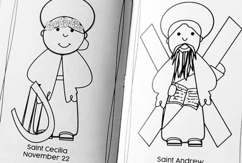 Catholic Saints Coloring Book for November image 4