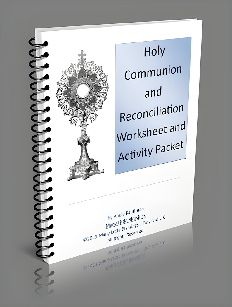 Holy Communion and Reconciliation Worksheets and Activity Packet for ...