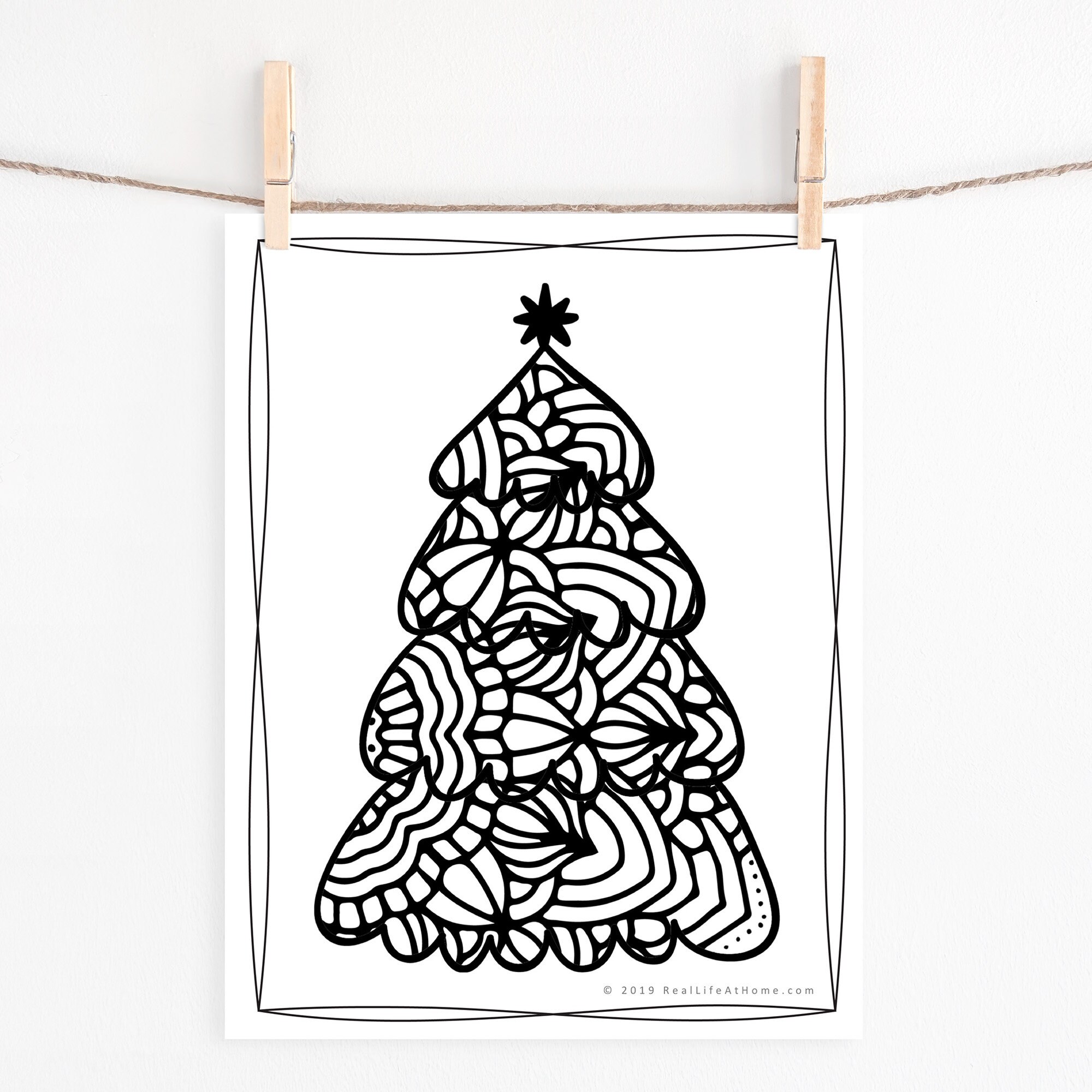 Christmas Coloring Pages Packet With 15 Intricate Christmas Designs for ...