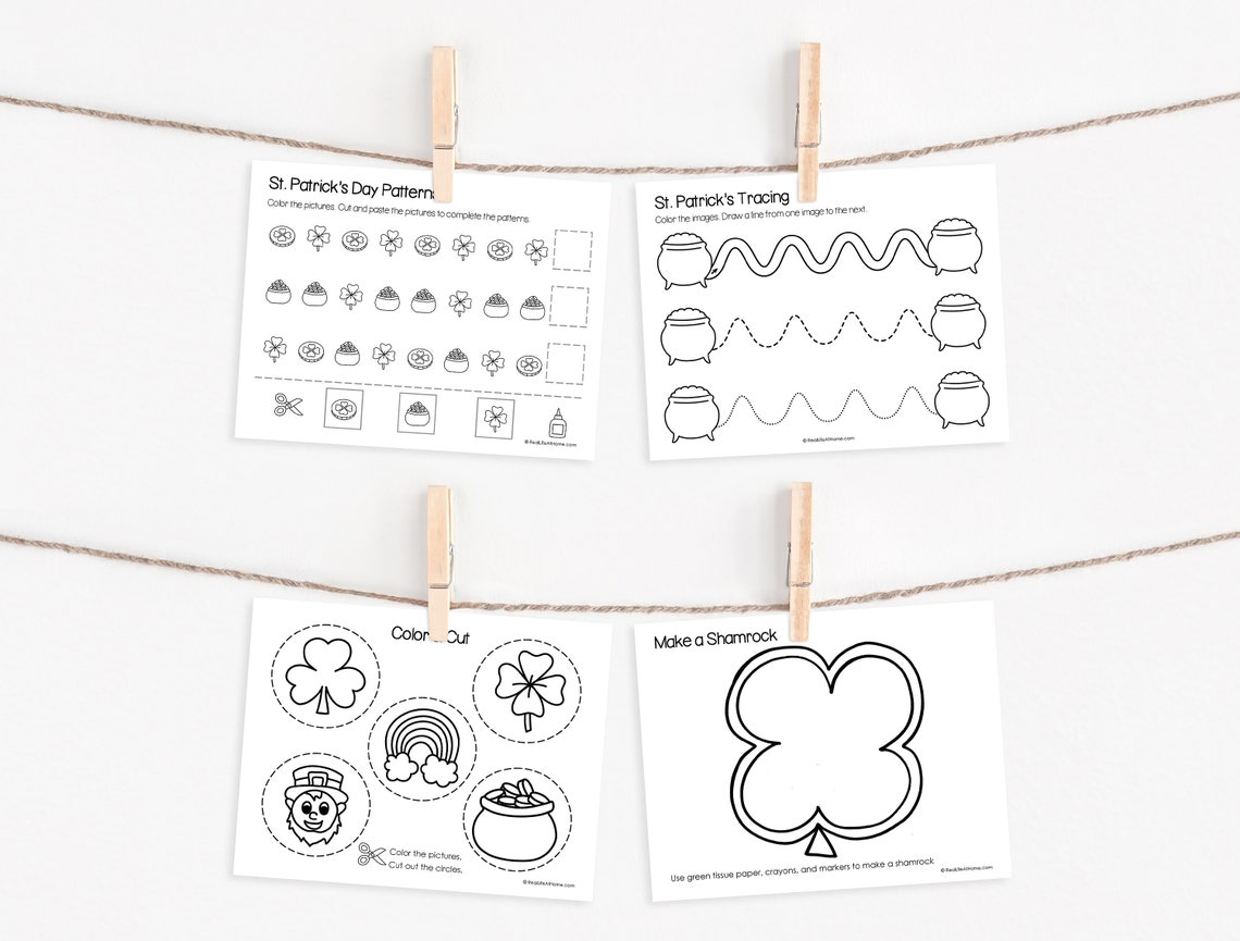 Saint Patrick's Day Fine Motor Skills Packet for Preschool - 1st Grade ...
