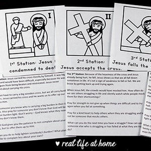 Stations of the Cross for Kids: 5 Booklet Variations Coloring, Reflections, and Prayers image 8