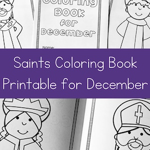 Catholic Saints Coloring Book for December