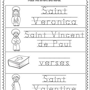 Letter V: Catholic Letter of the Week Worksheets and Coloring Pages for Preschool, Kindergarten, and First Grade image 5