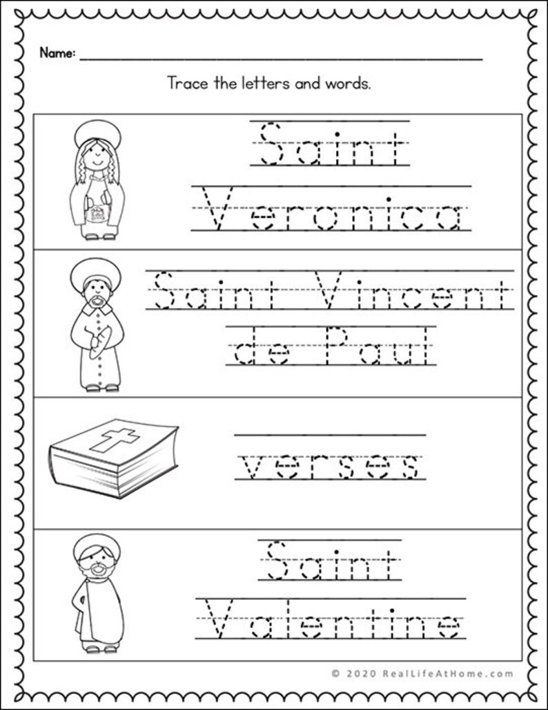 Letter V: Catholic Letter of the Week Worksheets and Coloring Pages for Preschool, Kindergarten, and First Grade image 5