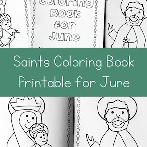 Catholic Saints Coloring Book for June
