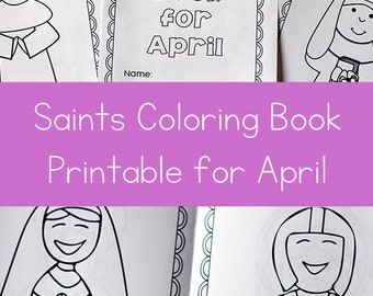 Catholic Saints Coloring Book for April