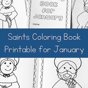 Catholic Saints Coloring Book for January