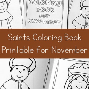 Catholic Saints Coloring Book for November image 1