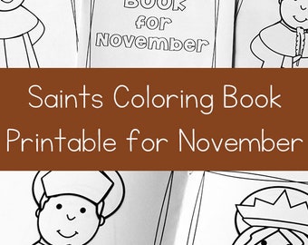 Catholic Saints Coloring Book for November