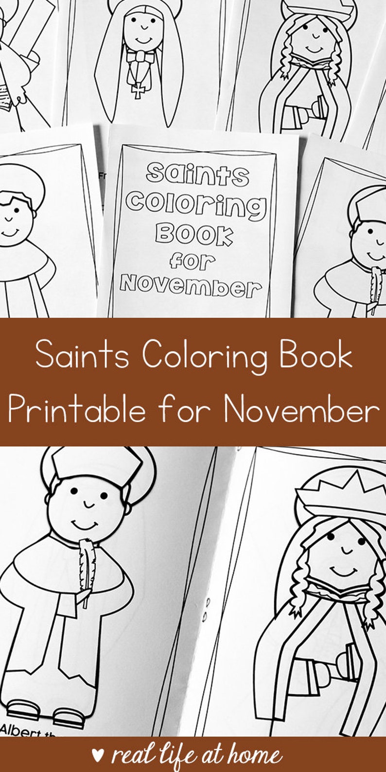 Catholic Saints Coloring Book for November image 1