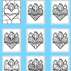 Sacred Heart of Jesus Coloring Book for Kids and Adults image 5