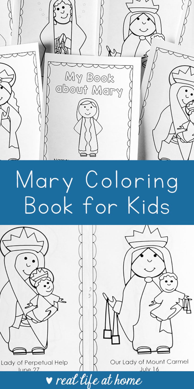 Saint Mary Coloring Book for Kids (instant Download Printable) - Etsy