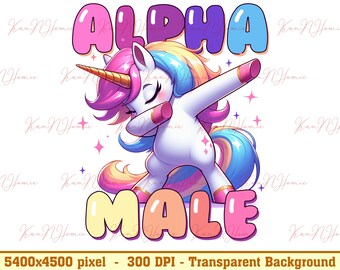 Ironic Alpha Male Unicorn Rainbow PNG Digital Download, Funny Sublimation, Unicorn Clipart, Funny Unicorn Male T-Shirt Design Download