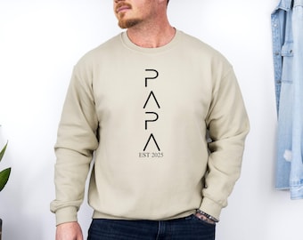 Personalized Papa Sweatshirt, Expecting Dad Gift, Father's Day Hoodie