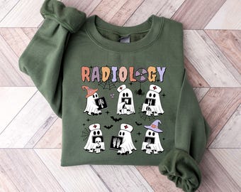 Halloween Radiology Ghost Sweatshirt, Spooky Rad Tech Tee