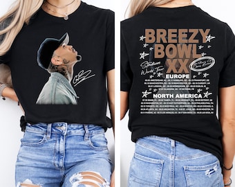 Chris Brown Breezy Bowl Tour 2025 Retro Concert T-Shirt
