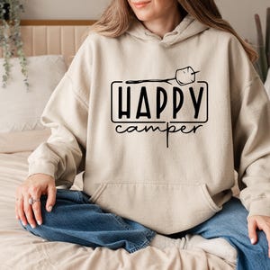 Happy Camper Hoodie, Hiking Hoodie, Adventurer Hoodie, Adventure Hoodie, Camping Hoodie, Camp Lover Gift, Family Vacation Hoodie
