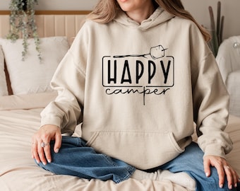 Happy Camper Graphic Hoodie, Adventure Sweatshirt