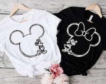 Disney Family Shirt, Family Disneyworld sweatshirt, Disneyworld Trip Hoodie, Mickey Couple Shirt, Mickey Sketch Sweater, Minnie Women Shirt