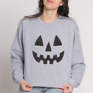 Halloween Pumpkin UNISEX Sweatshirts, Pumpkin Face Sweatshirt, Jack O&#39; Lantern Sweatshirt, Halloween sweatshirt