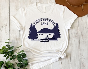 Camp Crystal Lake T-Shirt, Vintage Horror Movie Graphic