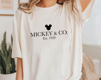 Mickey & Co T Shirt or Sweatshirt, Mickey and Co. est. 1928 Shirt, Mickey And Friends Sweatshirt, Disney Tee, Disney Trip Tee, Mickey Hoodie