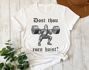 Medieval Gym T-Shirt, Funny Knight Weightlifting Sweatshirt, Meme Hoodie
