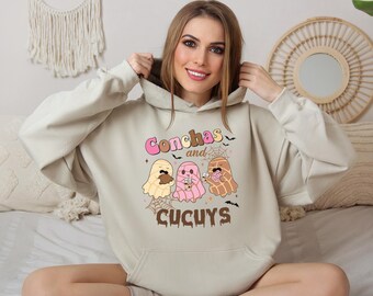 Spooky Conchas and Cucuys Sweatshirt: Mexican Ghost Halloween Shirt