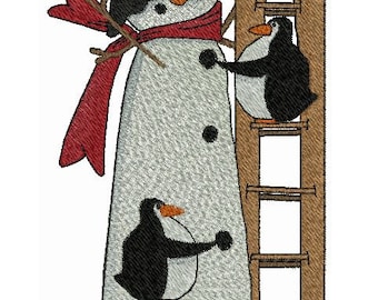 Penguin & Snowman Fun Embroidery Designs