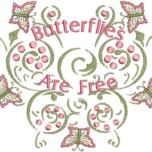 Swirls & Butterflys Embroidery Designs set.. image 3