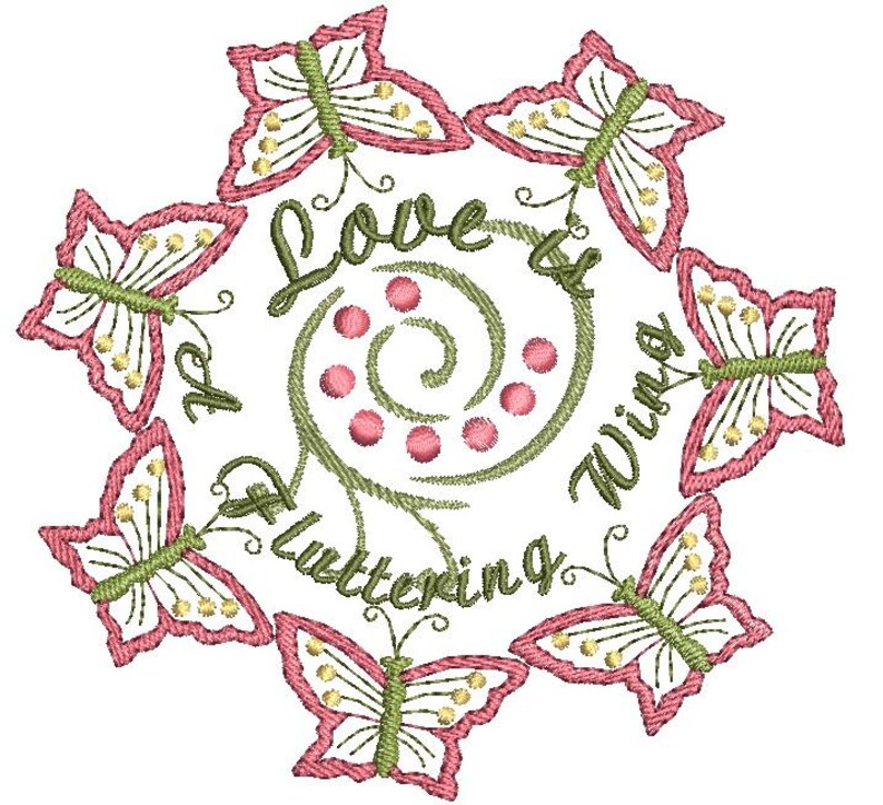 Swirls & Butterflys Embroidery Designs set.. image 4