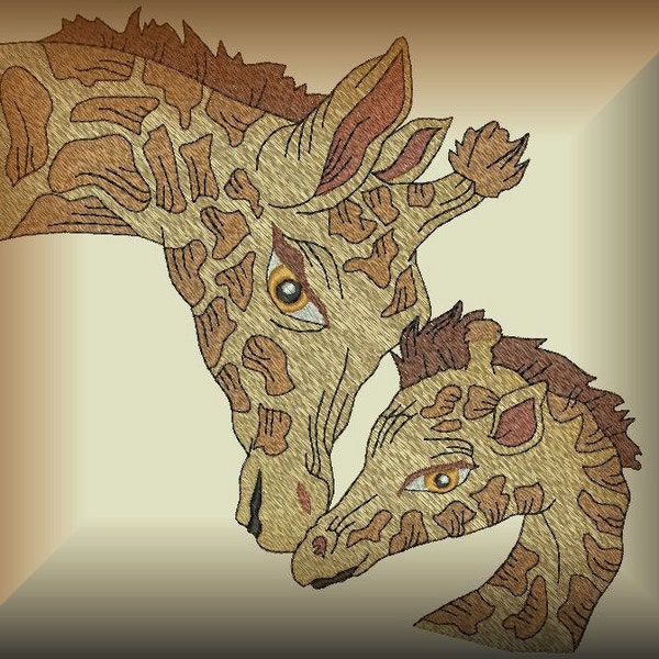 Realistic Giraffes Machine Embroidery Designs