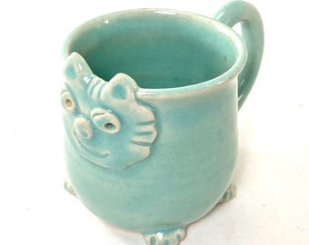 Standing cat mug